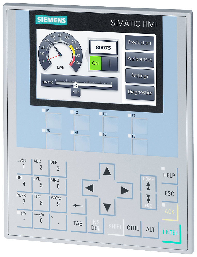 SIMATIC HMI KP400 精智， 精智面板， 按键操作， 4" 宽屏 TFT 显示