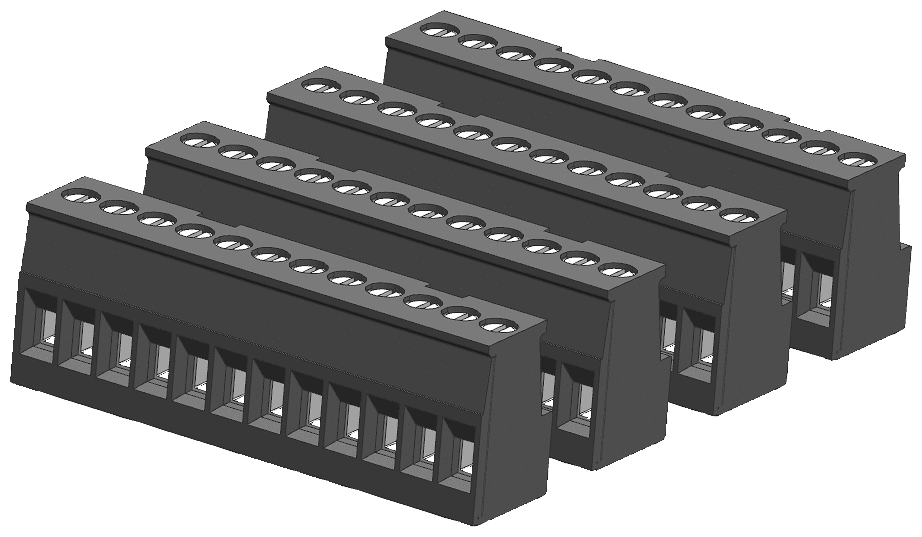 SIMATIC S7-1200，备件 镀锌输入/输出接线盒 CPU 1214C/1215C 输出侧 （4 件每件含 12 螺钉）