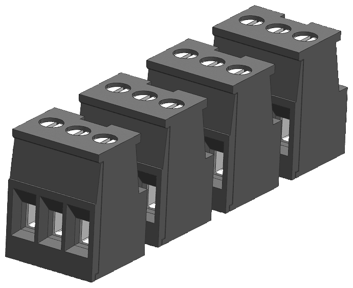Simatic S7-1200, spare gold-plated input/output junction box analog input CPU 1211C/1212C/1214C (4 pcs, 3 bolts each)